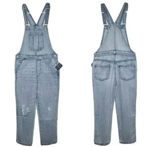 Lucky Brand Distressed Boyfriend Denim Overalls NWT